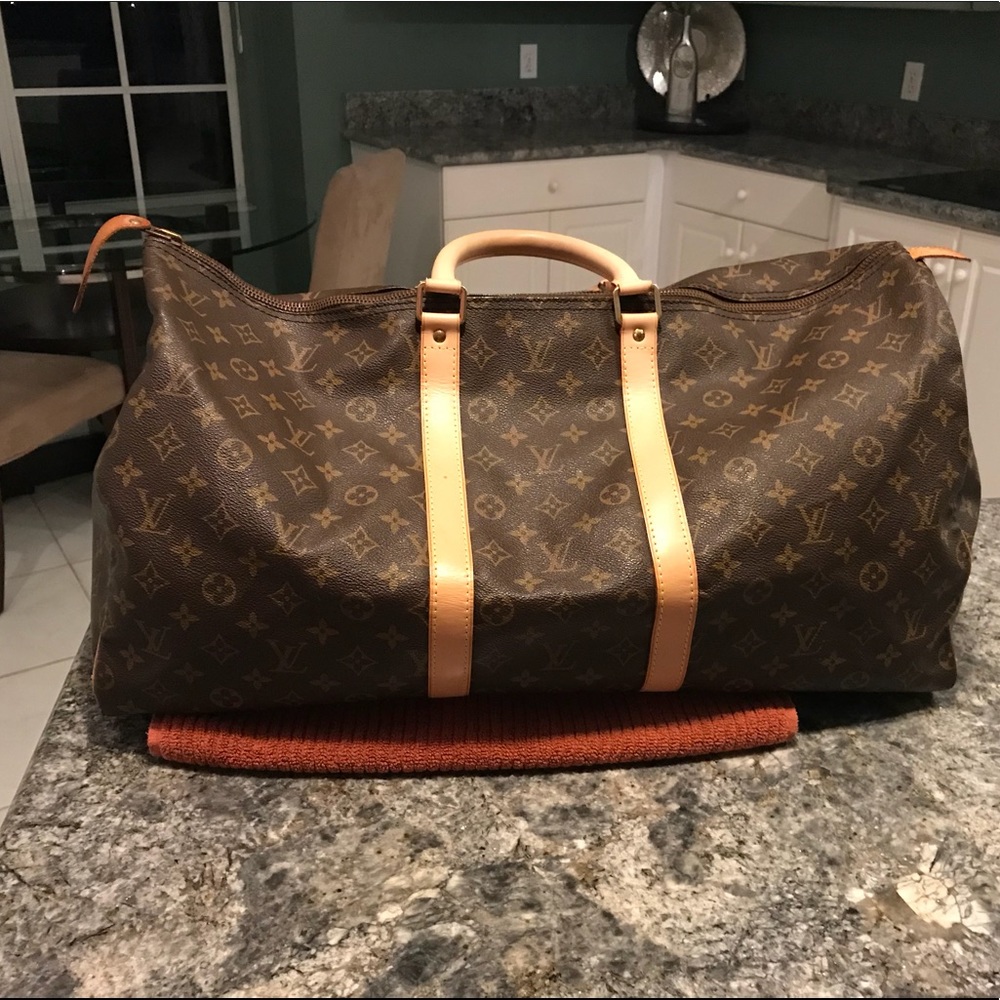 Authentic Louis Vuitton Keepall 55 Luggage Bag